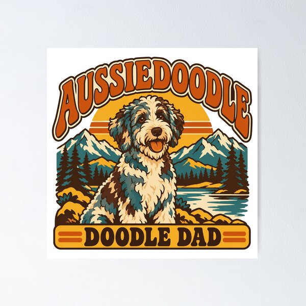 Item preview, Aussiedoodle Gift - Doodle Dad designed and sold by RedRubyBubble.