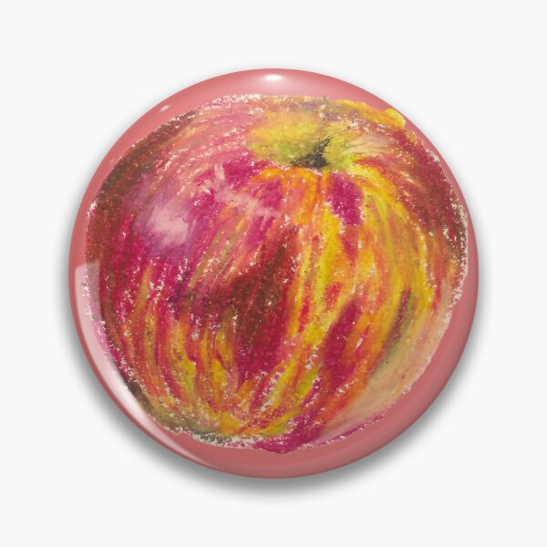 Item preview, Hand Drawn Oil Pastel Apple designed and sold by art by hannah lang.