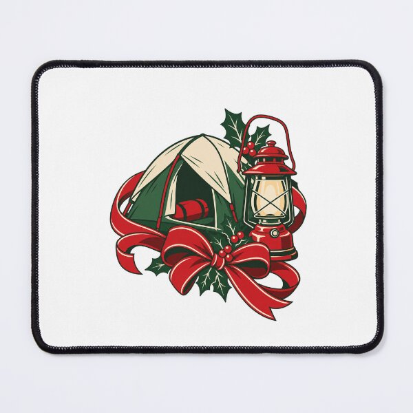 Item preview, Christmas Camping Tent and Lantern with Bow designed and sold by skyartdesign.