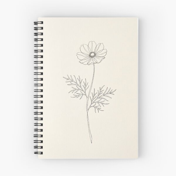 Item preview, Single Cosmos Stem | Minimalist Continuous Line Floral Print designed and sold by Zaramodo.