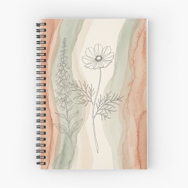 Item preview, Foxglove Stem Ribbon Bands | Terracotta Sage Botanical Wall Art designed and sold by Zaramodo.