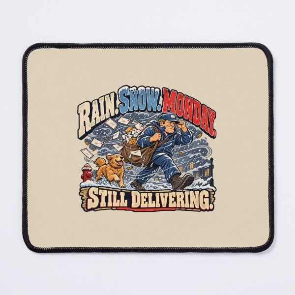 Item preview, Rain Snow Monday Still Delivering – Funny Retro Postal Worker Mail Carrier designed and sold by Nathan28ings.