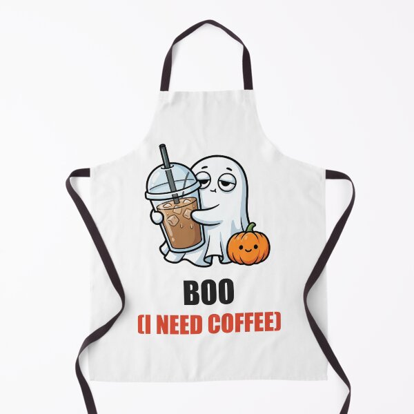 Item preview, Boo I Need Coffee Cute Ghost Halloween Sticker designed and sold by Alphakenon.