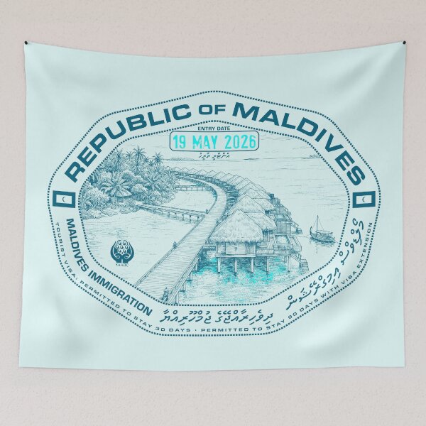 Item preview, Passport Stamp - Maldives designed and sold by travelwitheric.