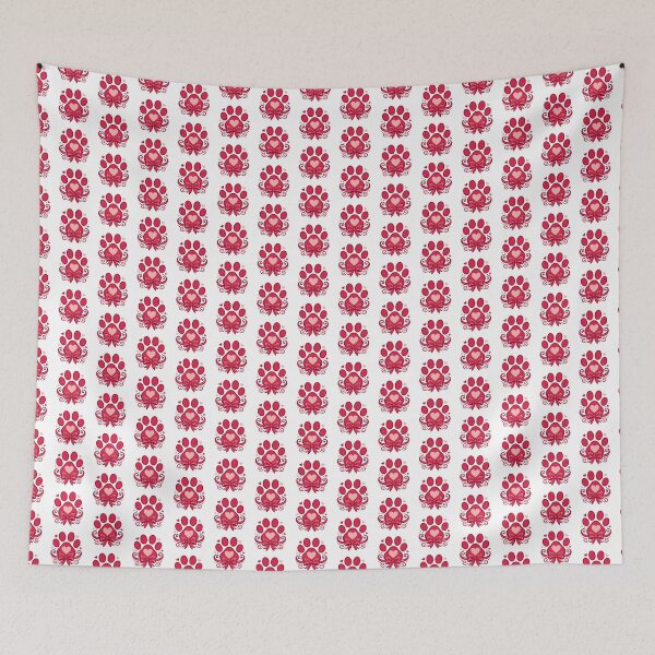 Item preview, Pink Paw Print with Heart and Bow Cute Dog Mom Design designed and sold by PinkyDona.