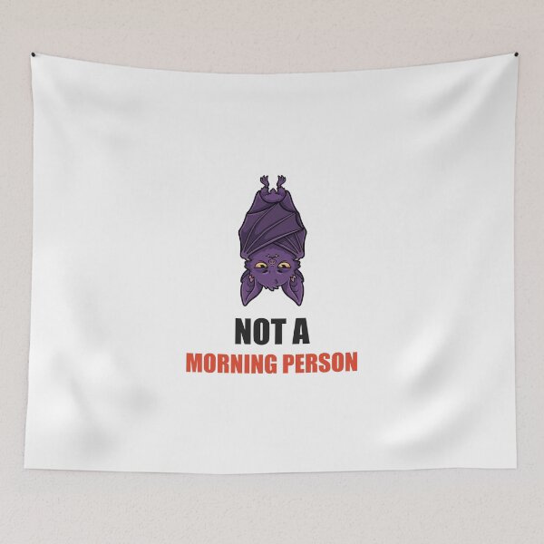 Item preview, Not A Morning Person Grumpy Bat Funny Sticker designed and sold by Alphakenon.