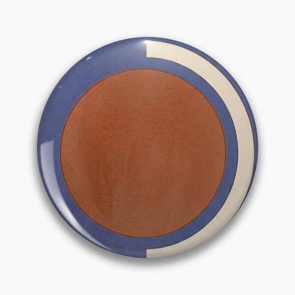 Item preview, Rust Circle on Indigo Field | Bold Minimalist Abstract Print designed and sold by Zaramodo.