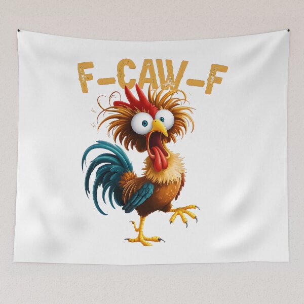 Item preview, Funny F-CAW-F Chicken Roaster Surprised Cartoon designed and sold by PaulaWo.
