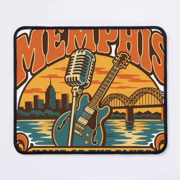Item preview, Memphis Gift - Vintage Memphis Tennessee Travel Art designed and sold by RedRubyBubble.