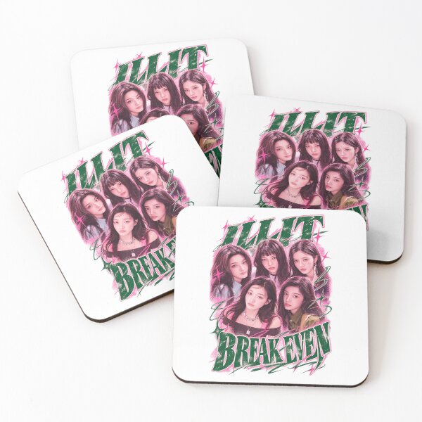 Item preview, Iconic Green Typography Break Even ILLIT Group | Kpop Fan Art designed and sold by Valereekmerch.