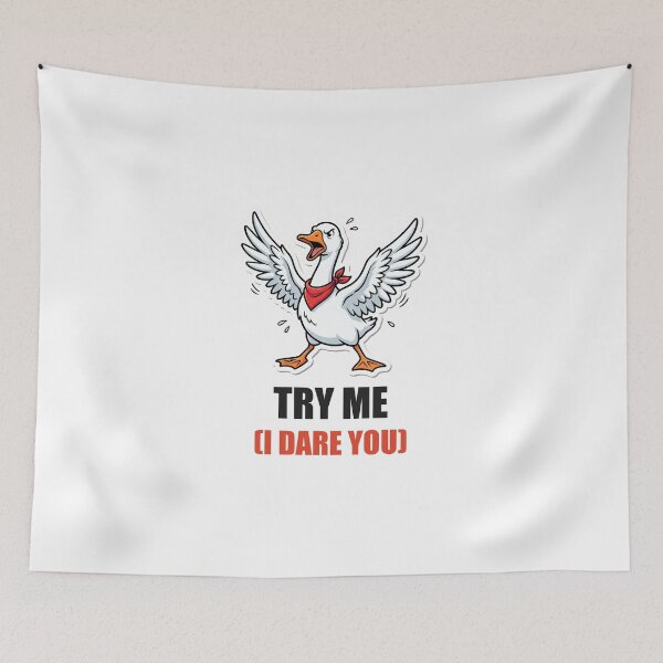 Item preview, Try Me Angry Goose Funny Meme Sticker designed and sold by Alphakenon.