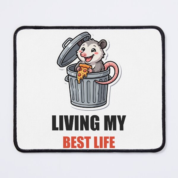 Item preview, Living My Best Life Opossum Funny Meme Sticker designed and sold by Alphakenon.