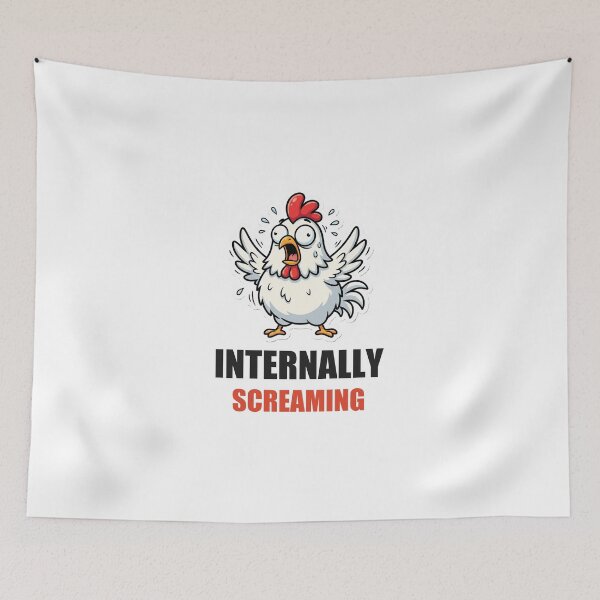 Item preview, Internally Screaming Chicken Funny Meme Sticker designed and sold by Alphakenon.