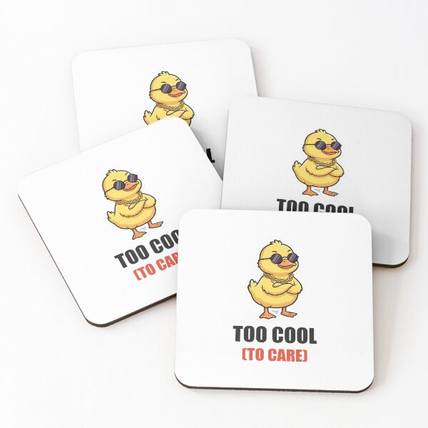 Item preview, Too Cool To Care Duck Sunglasses Funny Sticker designed and sold by Alphakenon.