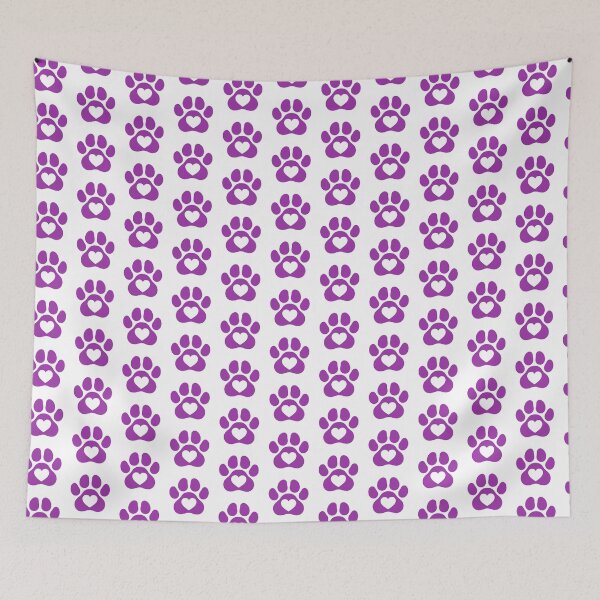 Item preview, Purple Paw Print with White Heart Simple Pet Lover Design designed and sold by PinkyDona.