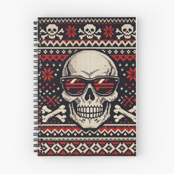 Item preview, Skull Sunglasses Knitting Pattern Norway Sweater Motif Halloween Vines designed and sold by Mauswohn.
