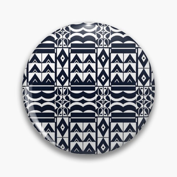 Item preview, Black & White Geometric Chevron Triangle Diamond Motifs Pattern – Bold Monochrome Abstract Art Deco Print designed and sold by WheresMyMojo.