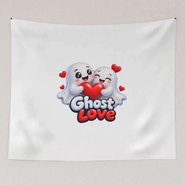 Item preview, Ghost Love 3D Cute Ghosts and Heart designed and sold by MR4me.