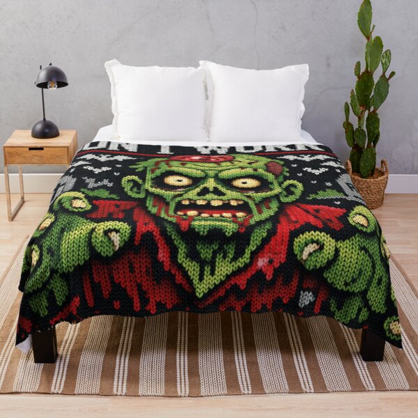 Item preview, creepy zombie, Don't Worry knitting pattern, undead in the cemetery designed and sold by Mauswohn.