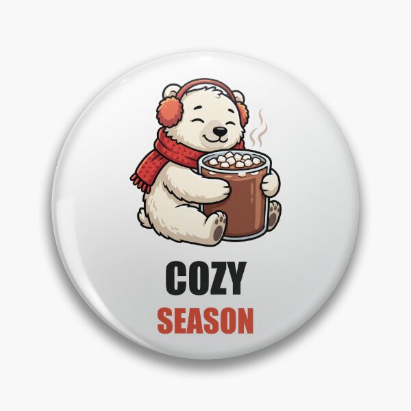 Item preview, Cozy Season Polar Bear Hot Cocoa Christmas Sticker designed and sold by Alphakenon.