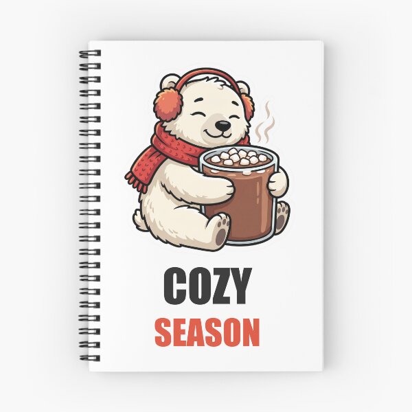Item preview, Cozy Season Polar Bear Hot Cocoa Christmas Sticker designed and sold by Alphakenon.