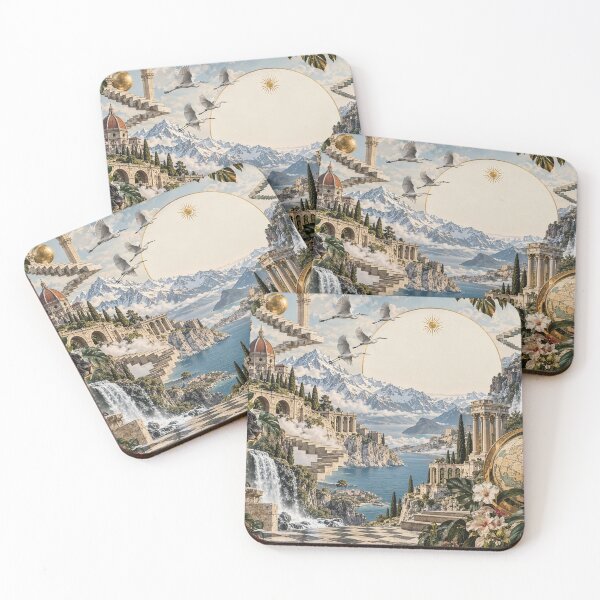 Item preview, Surreal Ancient Architecture and Panthers Collage designed and sold by Elżbieta  Kaps.