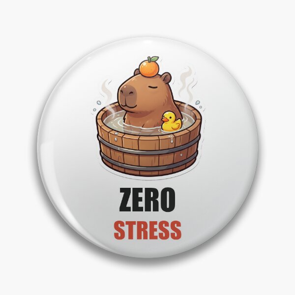 Item preview, Zero Stress Capybara Hot Spring Funny Sticker designed and sold by Alphakenon.