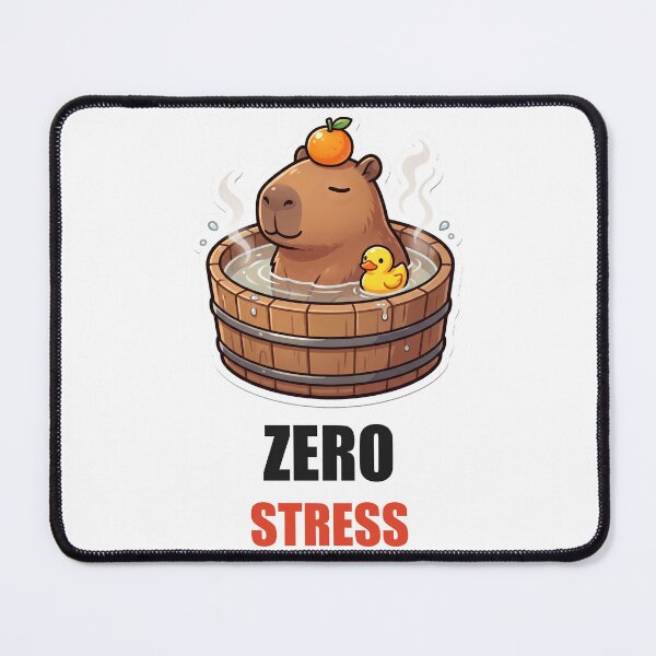 Item preview, Zero Stress Capybara Hot Spring Funny Sticker designed and sold by Alphakenon.
