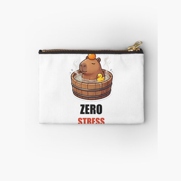 Item preview, Zero Stress Capybara Hot Spring Funny Sticker designed and sold by Alphakenon.