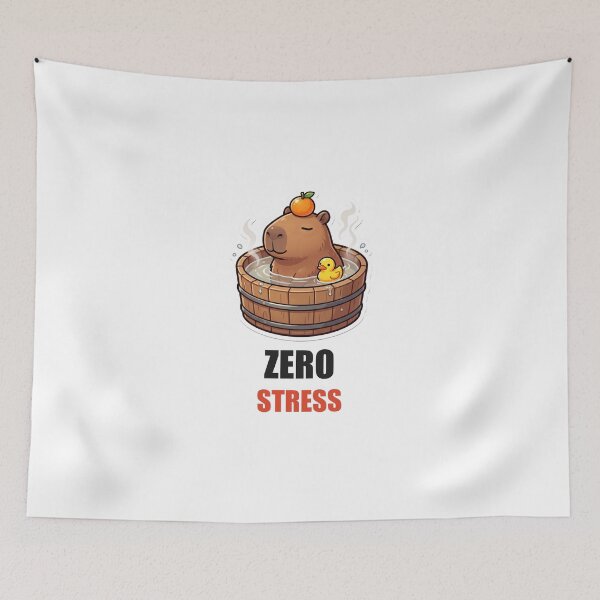 Item preview, Zero Stress Capybara Hot Spring Funny Sticker designed and sold by Alphakenon.