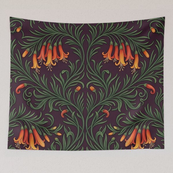 Item preview, Art Nouveau Honeysuckle Botanical Pattern designed and sold by Studio BC.