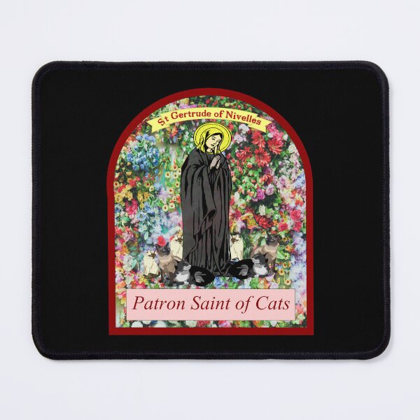 Item preview, St Gertrude of Nivelles Patron Saint of Cats Lovers designed and sold by geronkagogo.