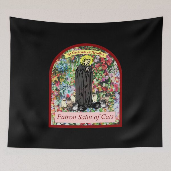 Item preview, St Gertrude of Nivelles Patron Saint of Cats Lovers  designed and sold by geronkagogo.