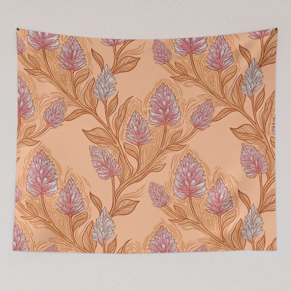 Item preview, Warm Peach Banksia Blossom Pattern designed and sold by Studio BC.