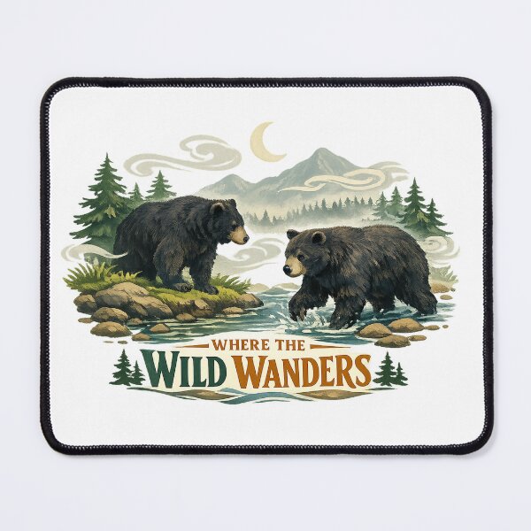 Item preview, Where the Wild Wanders Bear Mountain Forest Wilderness Design designed and sold by inkoutninja.