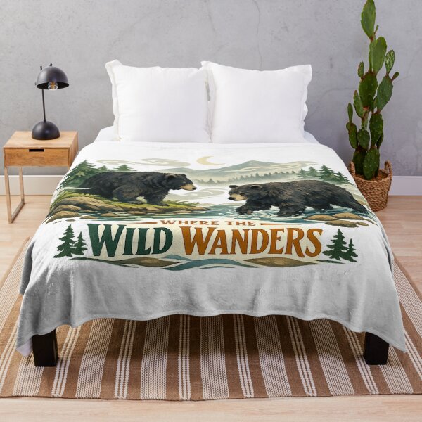 Item preview, Where the Wild Wanders Bear Mountain Forest Wilderness Design designed and sold by inkoutninja.