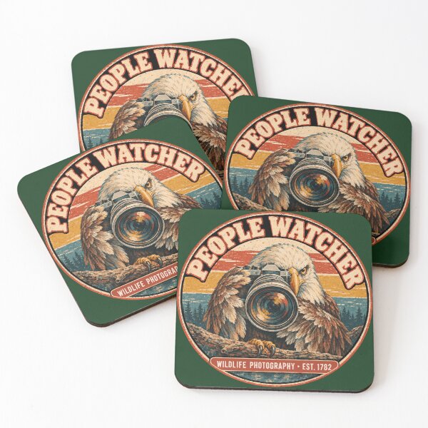 Item preview, People Watcher Eagle Wildlife Photographer Retro designed and sold by danielliamgill.