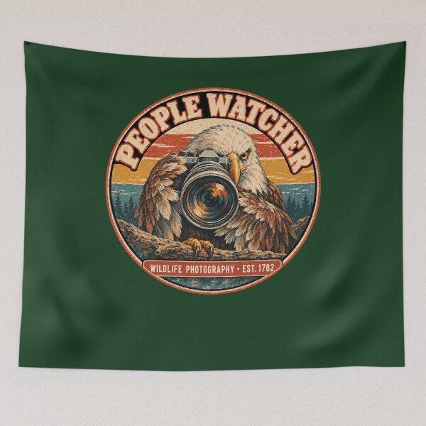 Item preview, People Watcher Eagle Wildlife Photographer Retro designed and sold by danielliamgill.