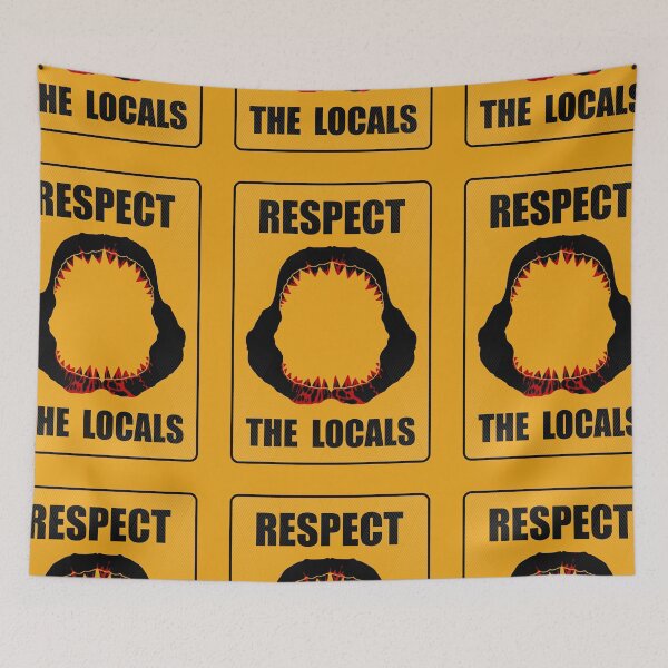 Item preview, Respect the Locals, shark, sharks, designed and sold by 4gottenlore.