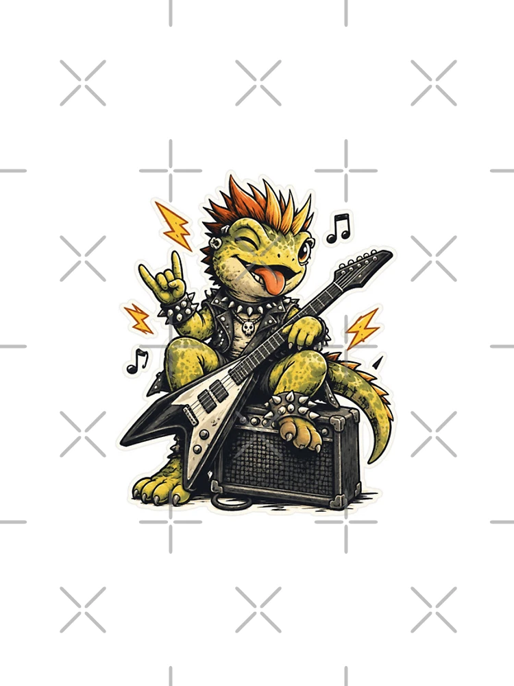 Thumbnail 4 of 4, iPhone Case, Punk Gecko Rocker designed and sold by LondonBenjamin.