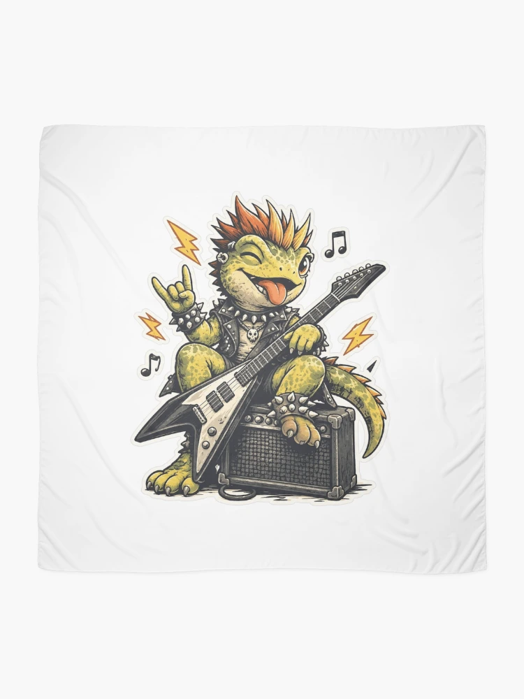Thumbnail 2 of 3, Scarf, Punk Gecko Rocker designed and sold by LondonBenjamin.
