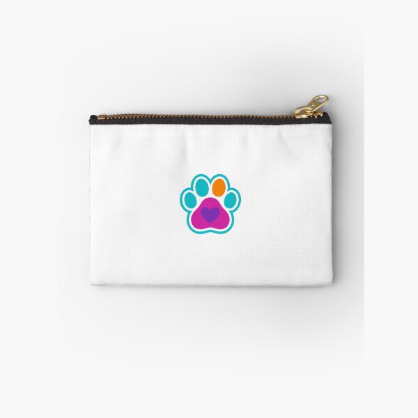 Item preview, Turquoise Paw Print with Purple Heart Modern Colorful Art designed and sold by PinkyDona.
