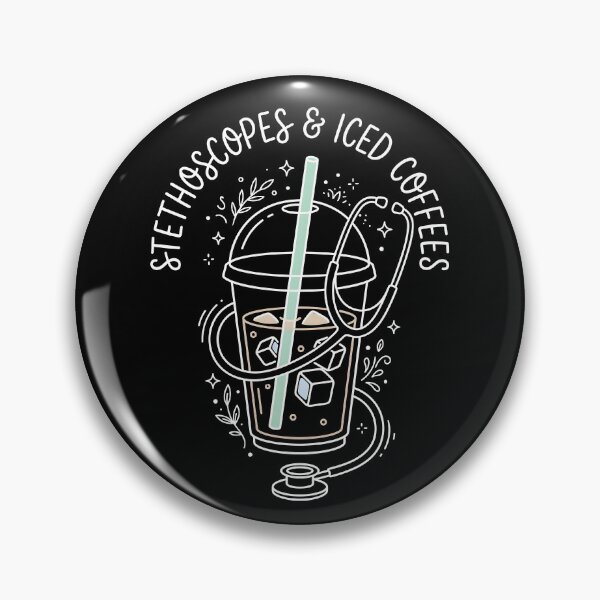 Item preview, Stethoscopes and Iced Coffees — Aesthetic Nurse Shirt, Nurses Week Gift, RN Healthcare Worker Tee designed and sold by Luminari Creations.