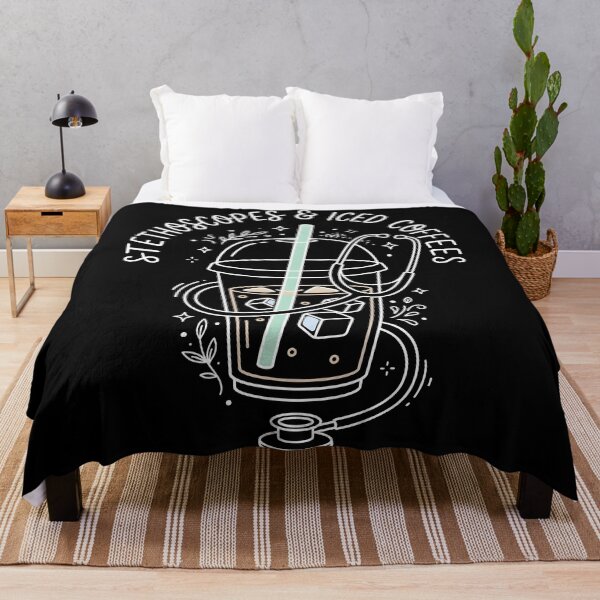 Item preview, Stethoscopes and Iced Coffees — Aesthetic Nurse Shirt, Nurses Week Gift, RN Healthcare Worker Tee designed and sold by Luminari Creations.