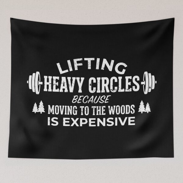 Item preview, Lifting Heavy Circles Funny Weightlifting Gym Humor designed and sold by Hexleon Merch.