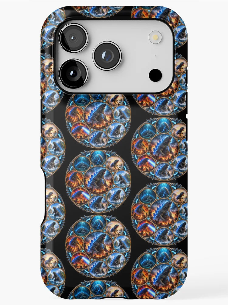 Thumbnail 1 of 4, iPhone Case, Godzilla Life Cycle designed and sold by RabidMoonCrafts.
