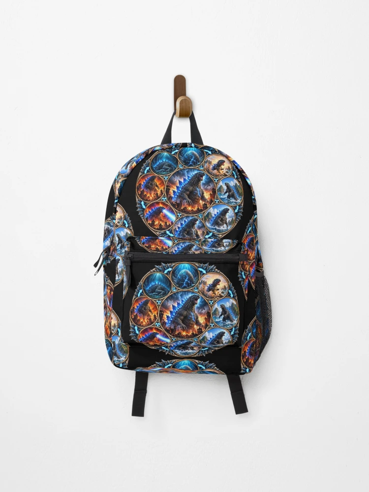 Thumbnail 1 of 3, Backpack, Godzilla Life Cycle designed and sold by RabidMoonCrafts.