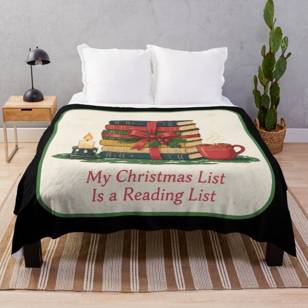 Item preview, My Christmas List Is a Reading List - Book Gift designed and sold by TheCalmEdit.