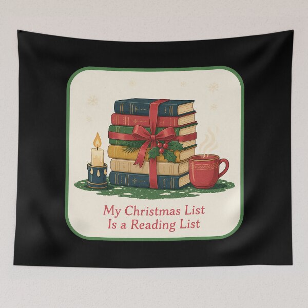 Item preview, My Christmas List Is a Reading List - Book Gift designed and sold by TheCalmEdit.