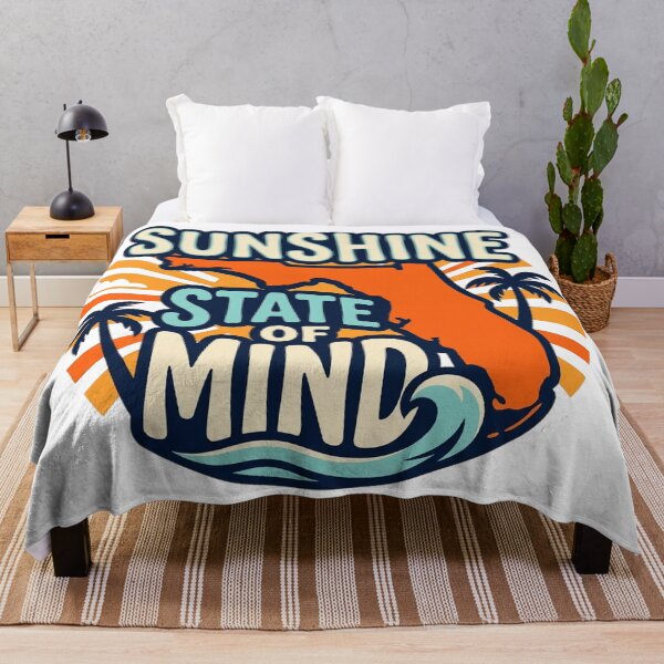 Item preview, Sunshine State Of Mind Florida Retro Sunburst Beach designed and sold by mood-draftsman.